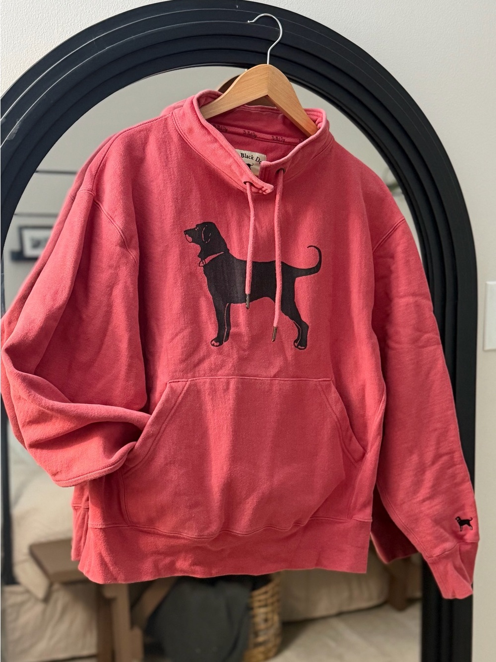 The Black Dog Coral Pullover with Black Labrador Graphic